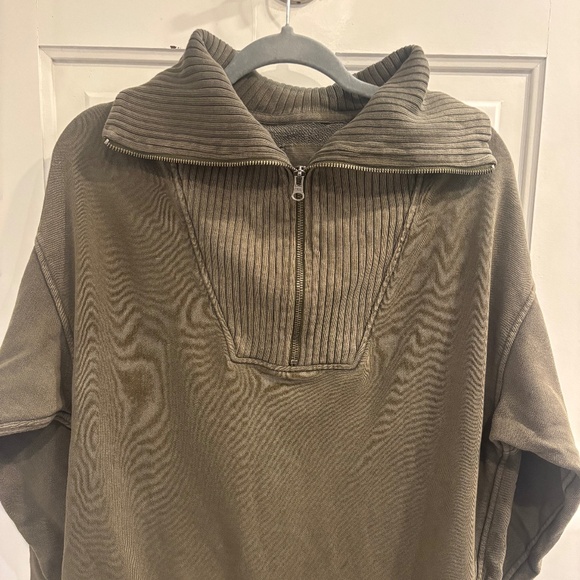 aerie Tops - Aerie Oversized pullover- Olive Green